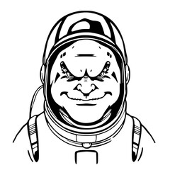 Great White Shark Astronaut Top-hat #139