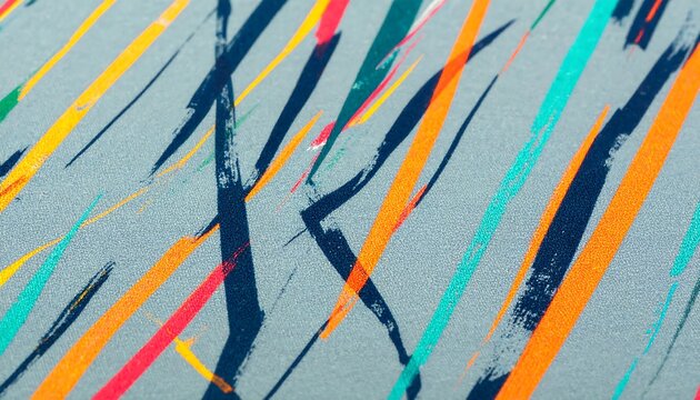 Abstract painting with diagonal brushstrokes - Powered by Adobe