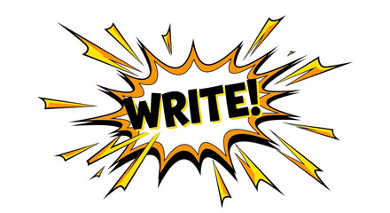 Comic Book Style Speech Bubble with 