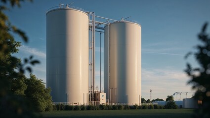A closer look at modern silos symbolizing storage and efficiency.