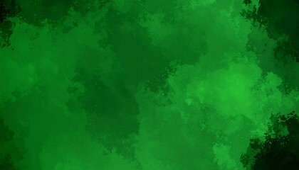 Obraz premium Emerald green abstract painting with brush strokes and color variations
