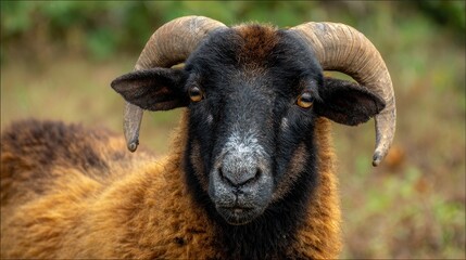Cheerful Barbados Blackbelly Sheep: A Cute Caribbean Friend with Brown and Black Hues
