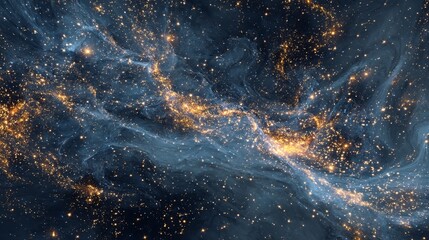 Vibrant cosmic nebula filled with glowing stars and ethereal gas clouds, showcasing the breathtaking beauty of deep space exploration and astronomical wonder.