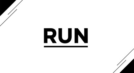 Bold Minimalist Wordmark "RUN" Design