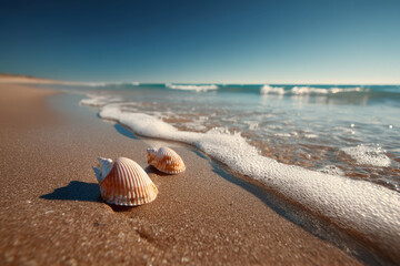 experience essence of hawaii with tranquil beach scene where delicate seashells rest softly on warm sand