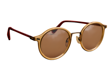 vintage sunglasses, in a brown and gold color, , in png format