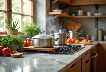 Obraz premium Chic Kitchen Tools in Action Stylish Williams-Sonoma Inspired Culinary Essentials Gorgeous Cookware and Utensils