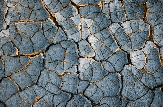 cracked dry earth