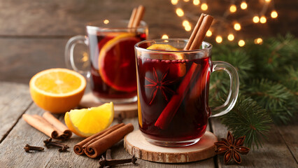 Mulled wine (Gl&uuml;hwein) is a hot drink made from red or white wine with herbs and spices such as cinnamon, cloves and orange peel.