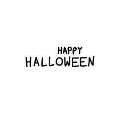 Hand drawn happy Halloween