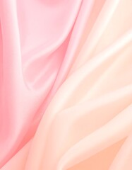 Delicate folds of soft pink and peach silk fabric create a beautiful, smooth texture.