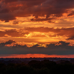 Obraz premium sunset over the mountains
