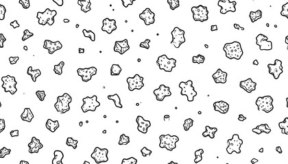 Abstract pattern of fragmented shapes