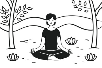 meditation vector copy