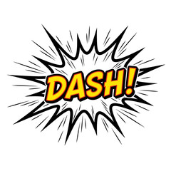 Comic Book Style Dash Exclamation Graphic