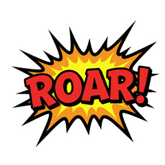 Comic Book Style ROAR Exclamation