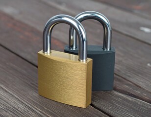 Secure Together: Two Padlocks Symbolizing Protection and Confidentiality