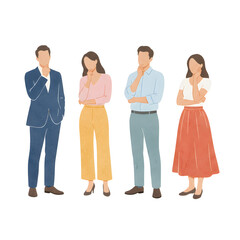 Obraz premium Group Of People Standing Together In Casual Business Attire