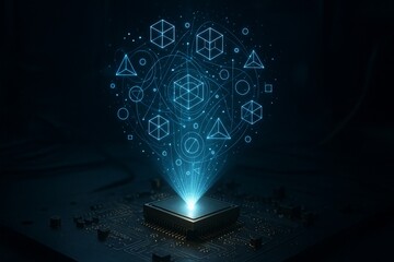 Holographic data projection from a central processor unit.