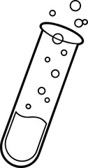 minimalist outline of a laboratory test tube.