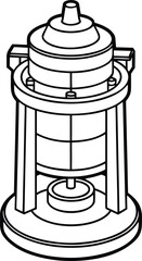 outline of a centrifuge machine vector on transparent