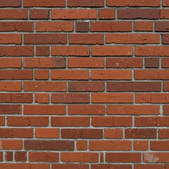 Obraz premium Close up view of a brick wall with even rows of bricks.