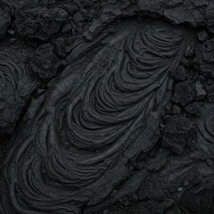Fototapeta premium Close up view of dark volcanic rock formations.