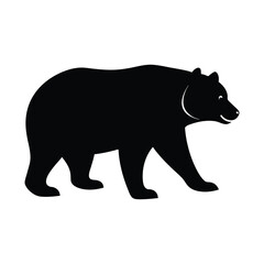  bear walking forward in silhouette style