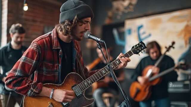 Indie Band Live Music Performance.