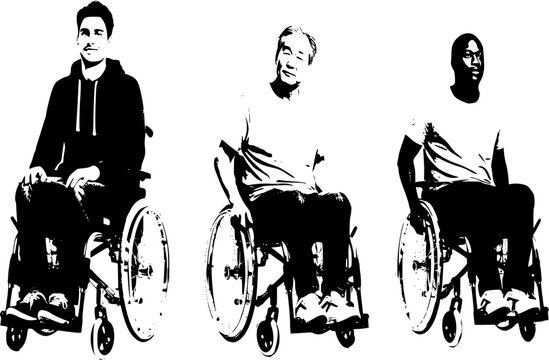 disabled man in wheelchair
