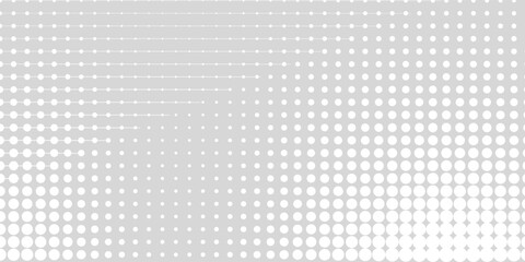 Dot white gray wave light technology texture background. halftone modern background dotted
