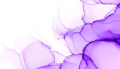 Abstract purple and white fluid art
