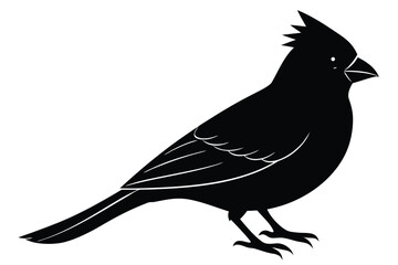 cardinal bird silhouette vector art