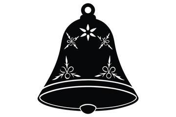 christmas bell silhouette vector art