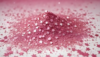 Pink glitter stars