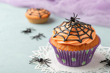 Halloween spider web cupcake recipe easy spooky treats for party dessert ideas and baking fun for kids