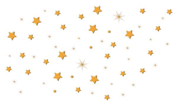 Golden stars scattered on a dark background