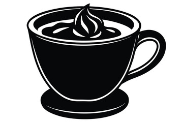 cup of cocoa silhouette vector art