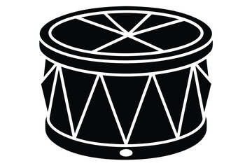 drum toy silhouette vector art