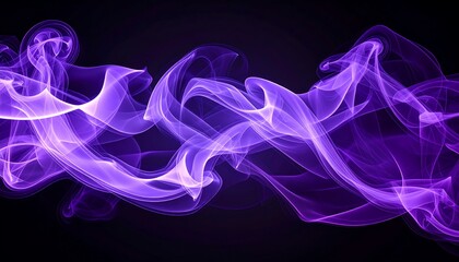 Abstract purple smoke design on black