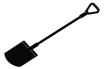snow shovel silhouette vector art