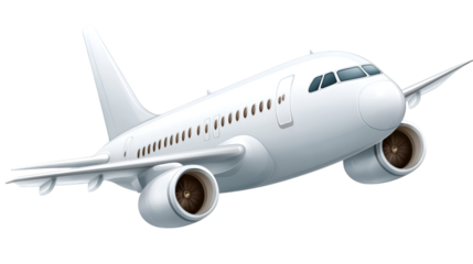 Sleek White Jetliner Soaring Through the Sky