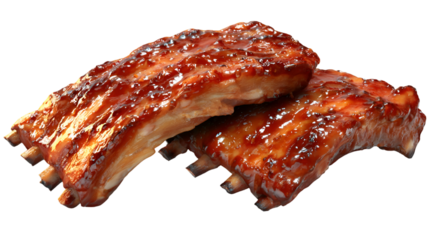 Delicious Glazed BBQ Ribs Ready to Eat for a Feast