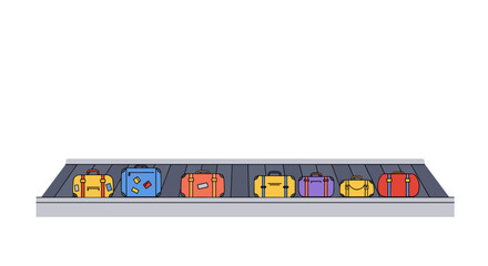 Fun Travel Vector Collection – Luggage, Airport, Airplane and Vacation Icons on White Background
