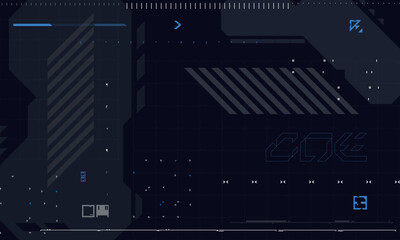 Modern cyberpunk overlay. Futuristic Abstract HUD. Game background for User Interface. Vector Illustration EPS10