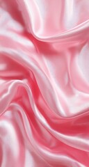 Soft, flowing pink satin fabric drapes (1)