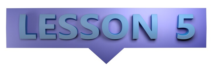 LESSON 5 Menu item blue