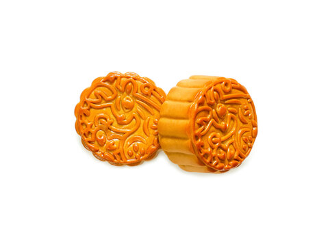 Mooncakes isolated on white background
