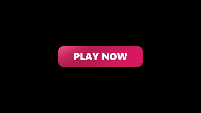 PLAY NOW Button. Simple, clean animation perfect for websites or apps UI,UX,GUI. animation on black background 4k video