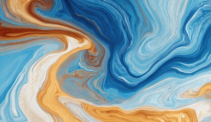 Obraz premium Abstract fluid art with swirling colors